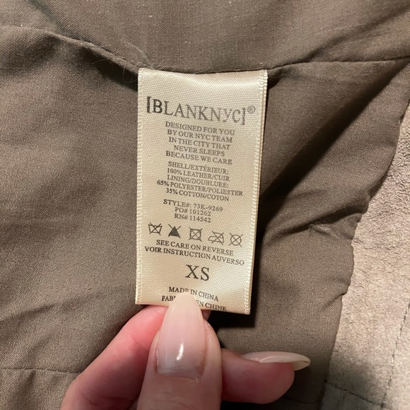 Suede Moto Jacket in Sand Stoner
BLANKNYC - Picture 3 of 6